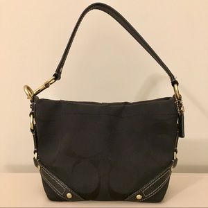 Coach Black Handbag with Gold Hardware